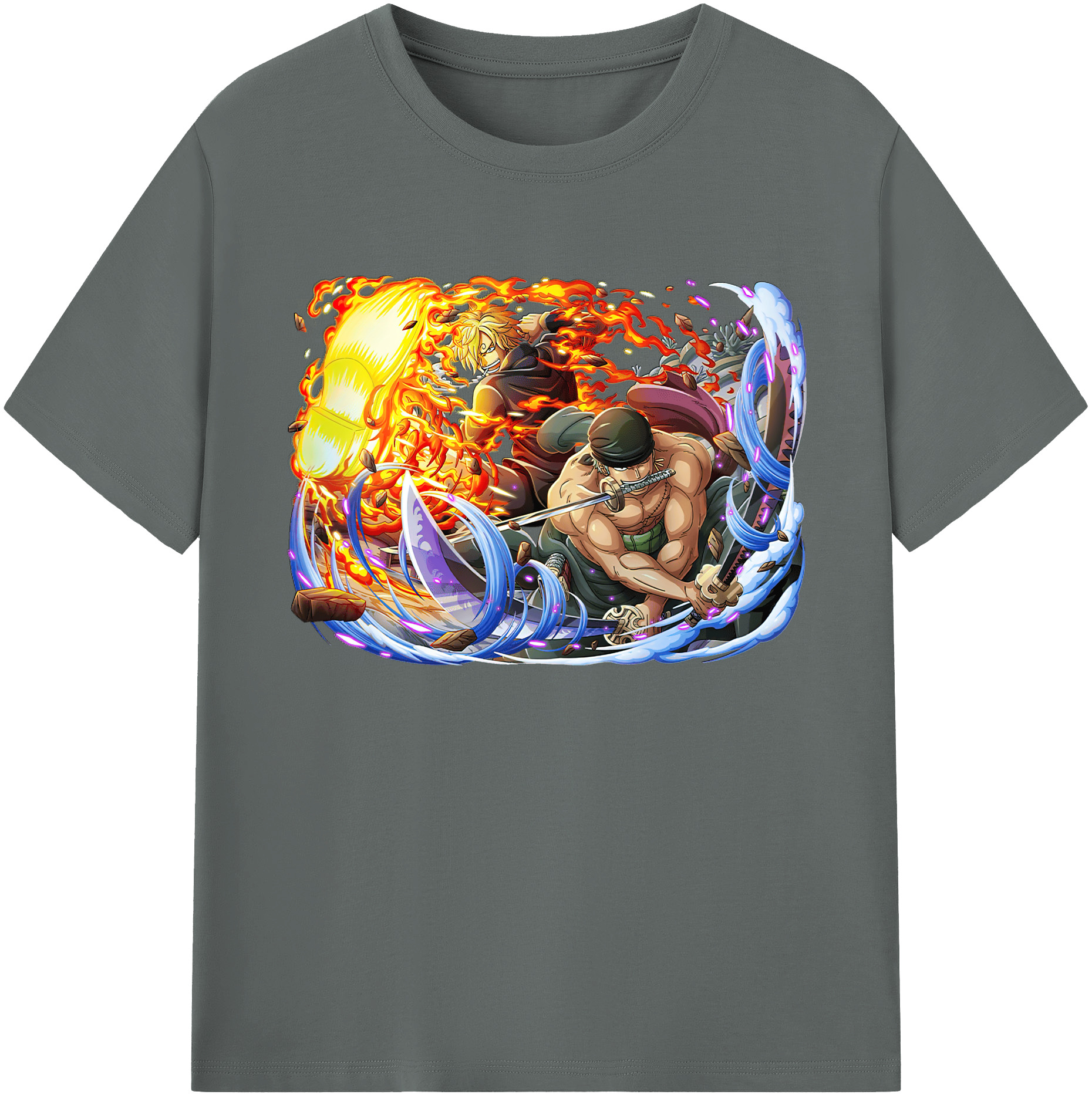 ワンピース ロロノア・ゾロ ONE PIECE Roronoa Zoro 綿100％ メンズ半袖Tシャツ｜肌触りやわらか＆通気性